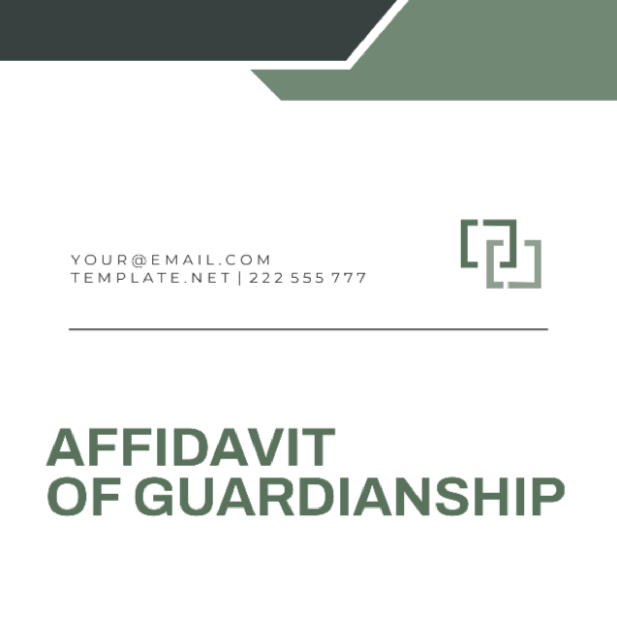 Texas Affidavit of Guardianship Template