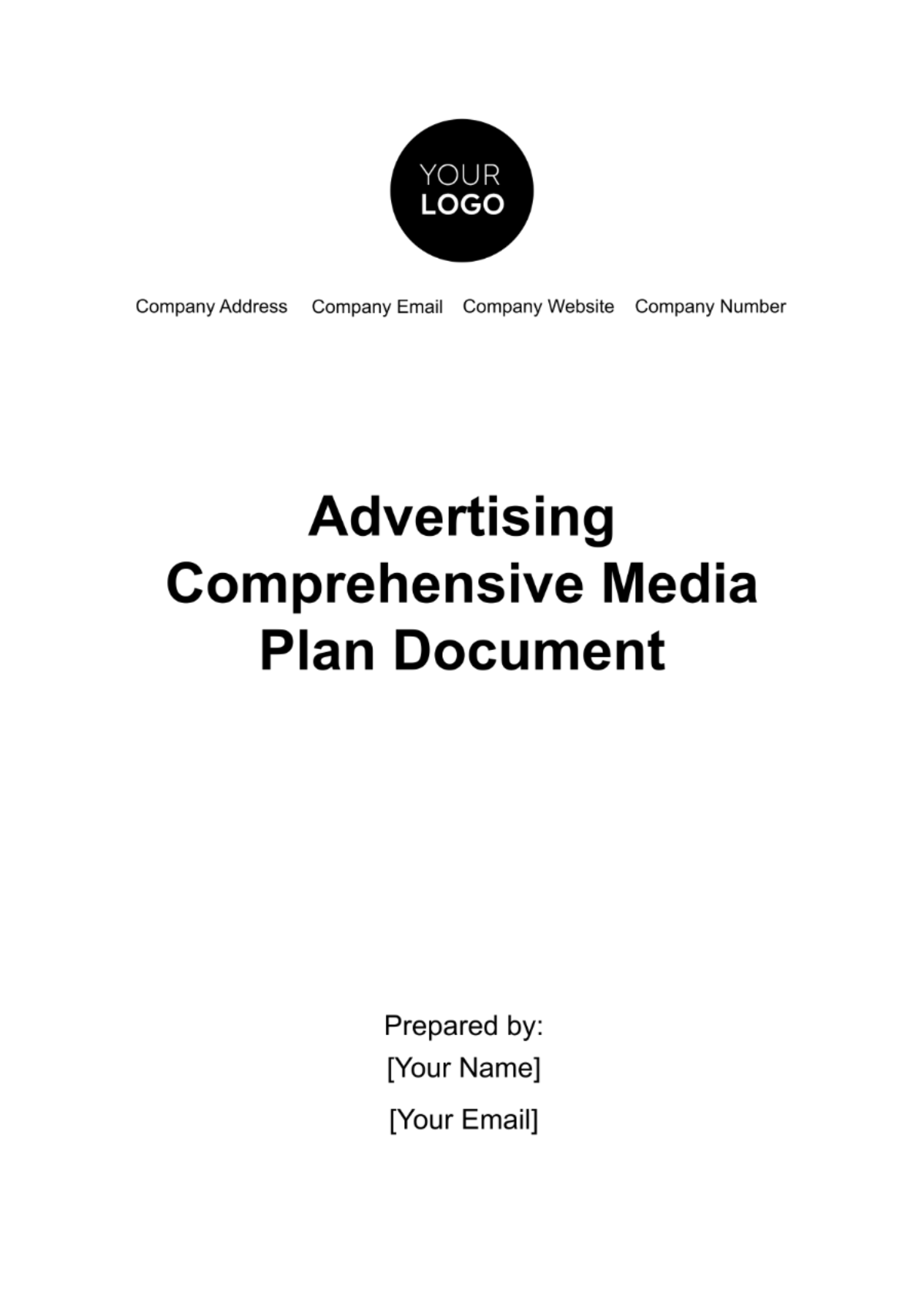 Advertising Comprehensive Media Plan Document Template