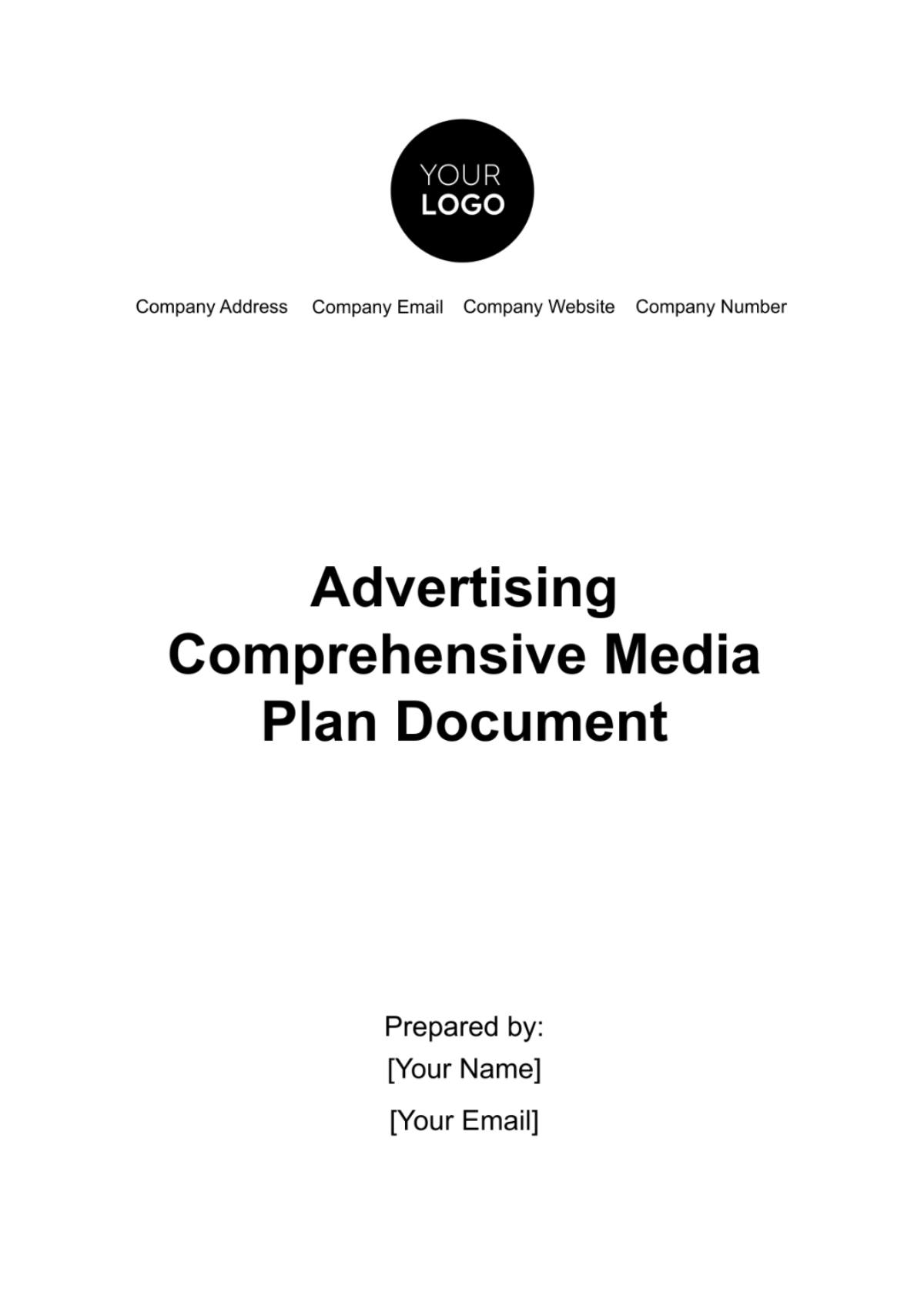 Advertising Comprehensive Media Plan Document Template - Edit Online & Download