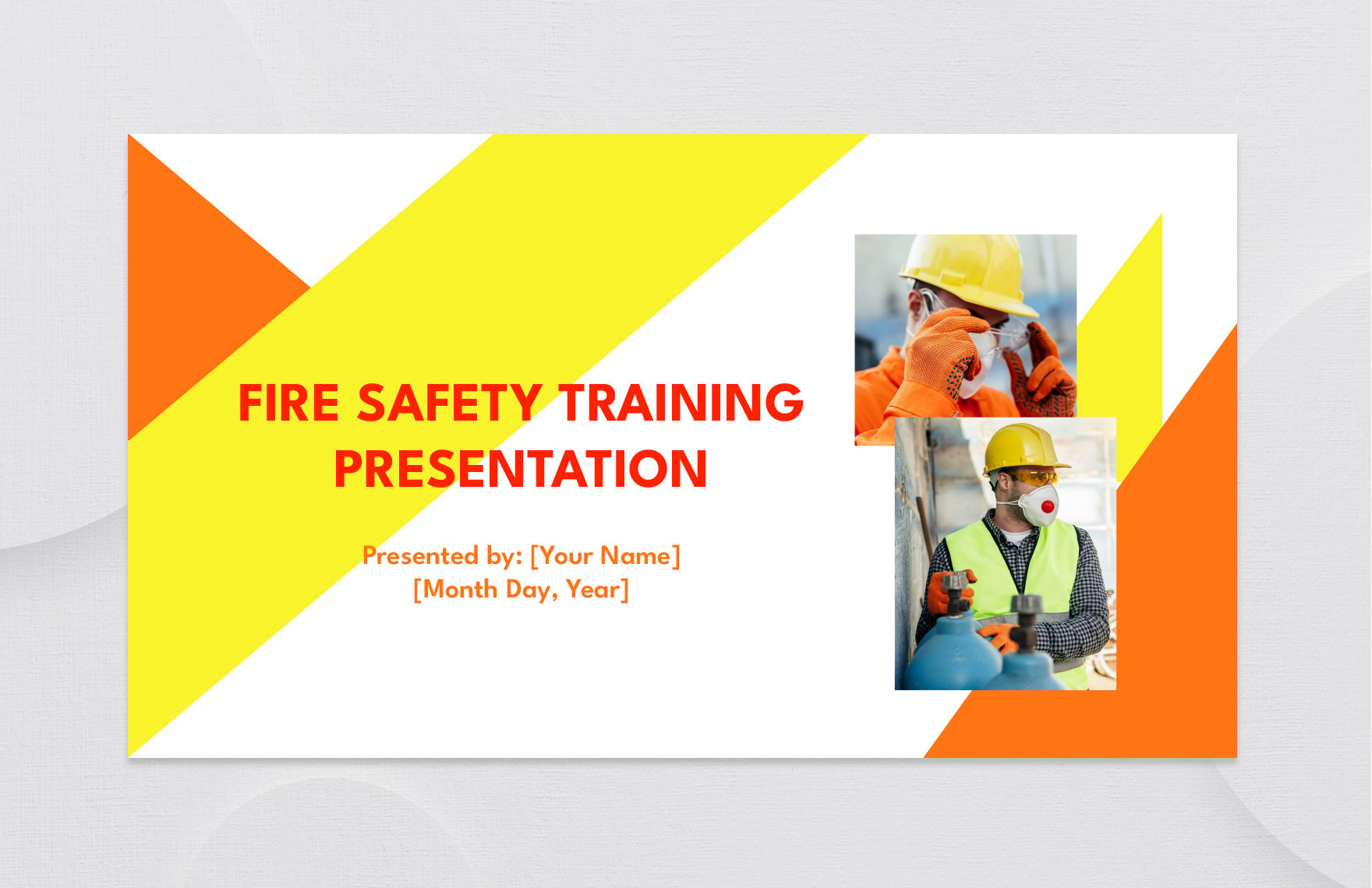Fire Safety Training Presentation Template