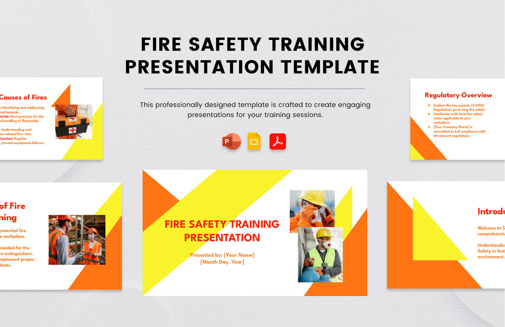 Free Fire Safety Training Presentation Template in PDF, PowerPoint, Google Slides