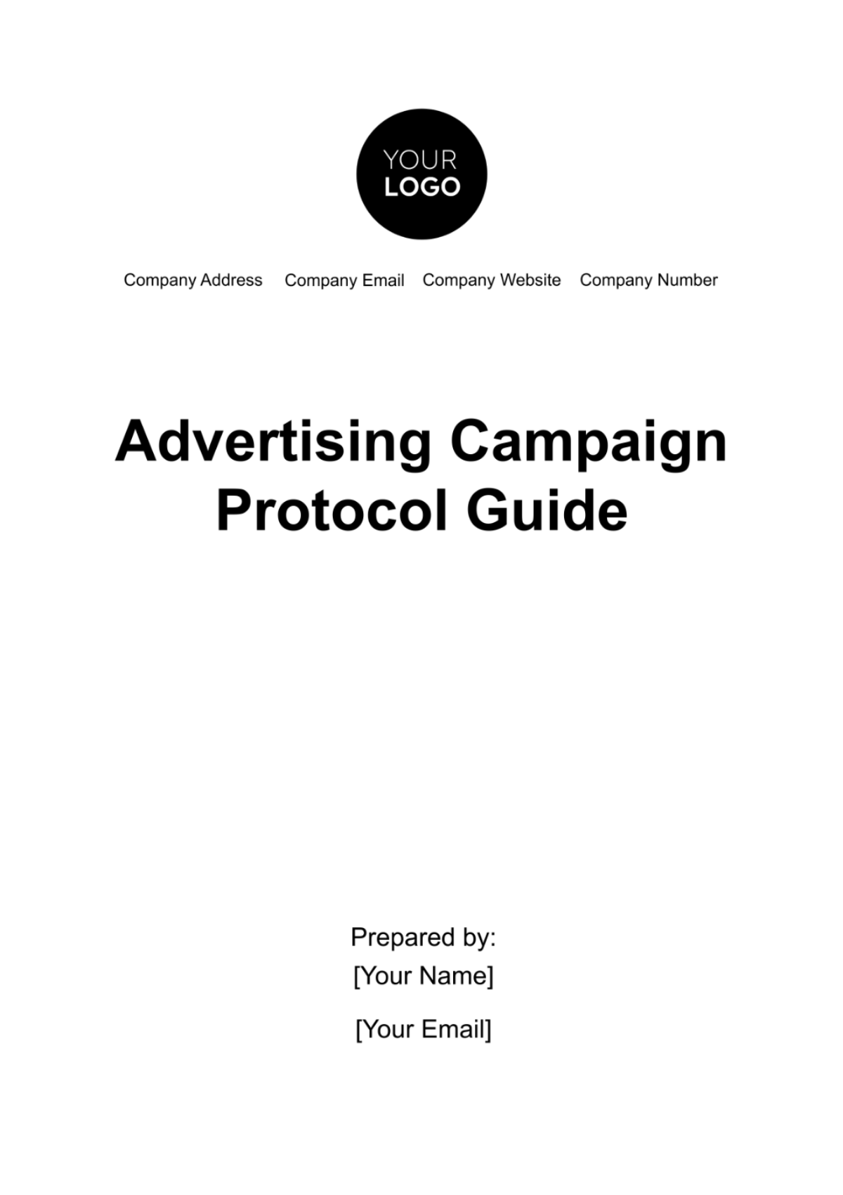 Free Advertising Campaign Protocol Guide Template