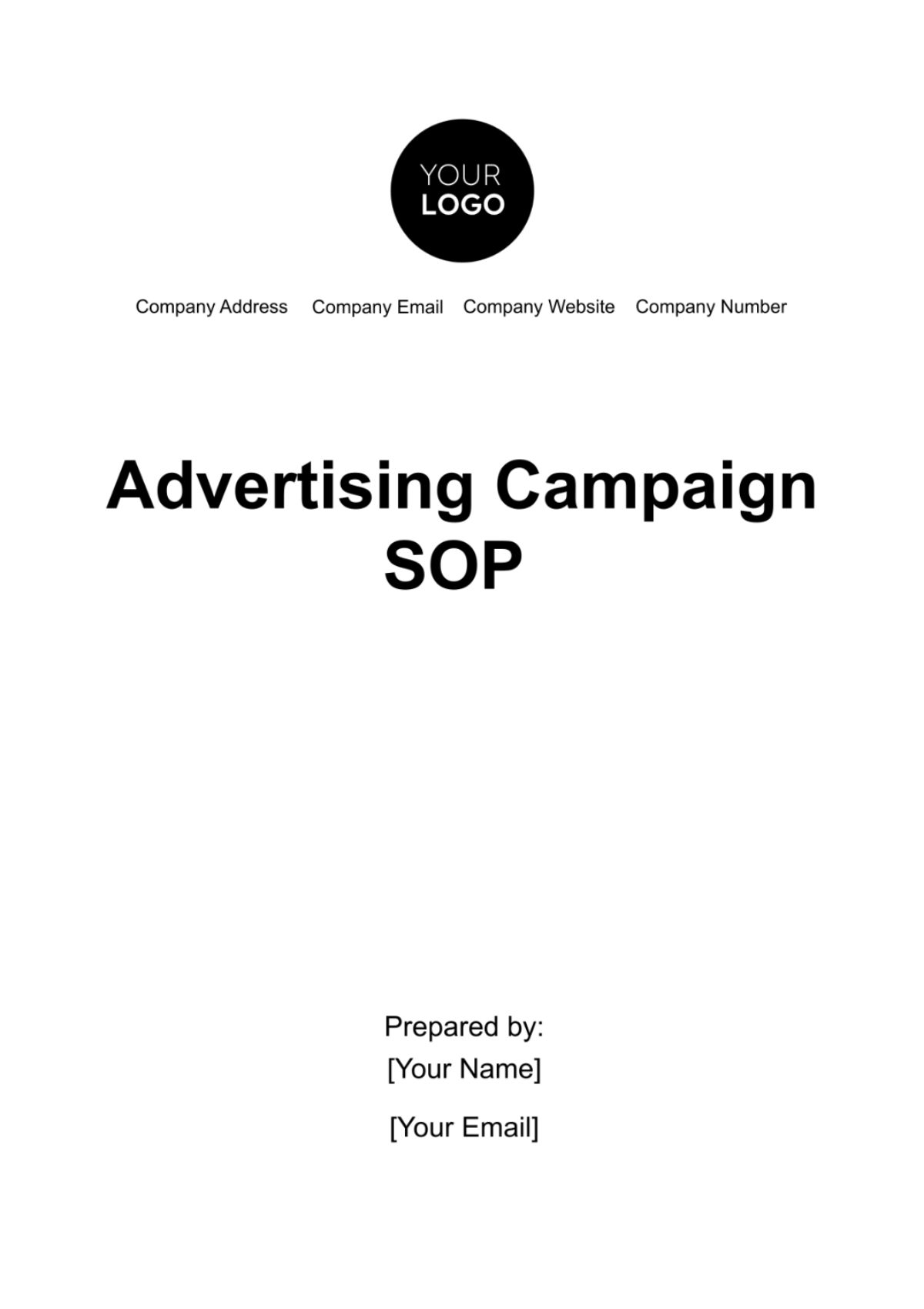 Free Advertising Campaign SOP Template