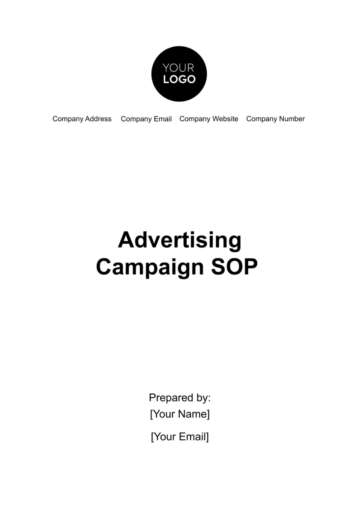 Advertising Campaign SOP Template - Edit Online & Download