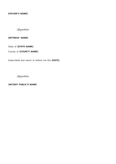 Free Joint Affidavit of Birth Registration Template to Edit Online
