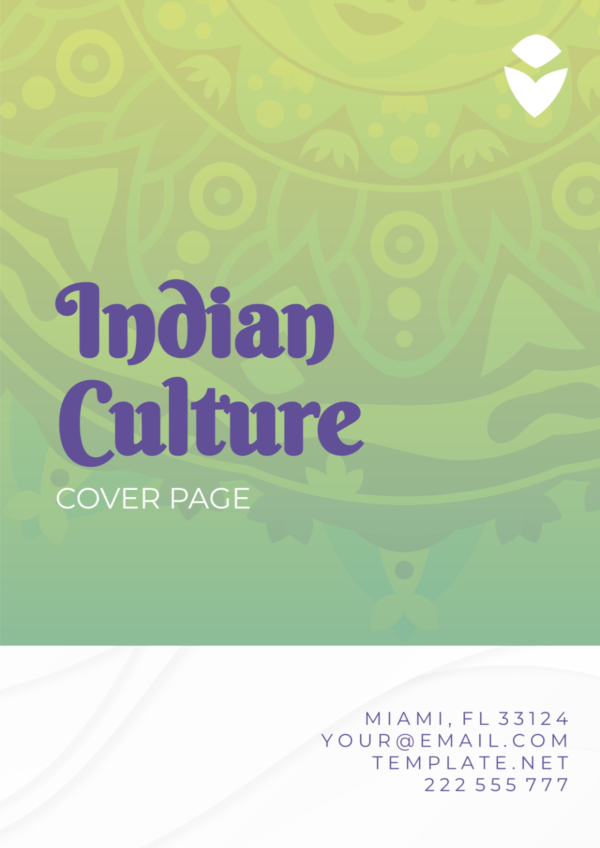 Indian Culture Cover Page