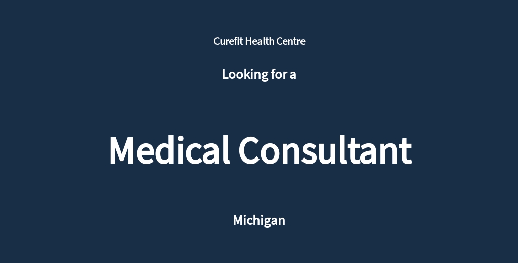 Medical Consultant Job Description