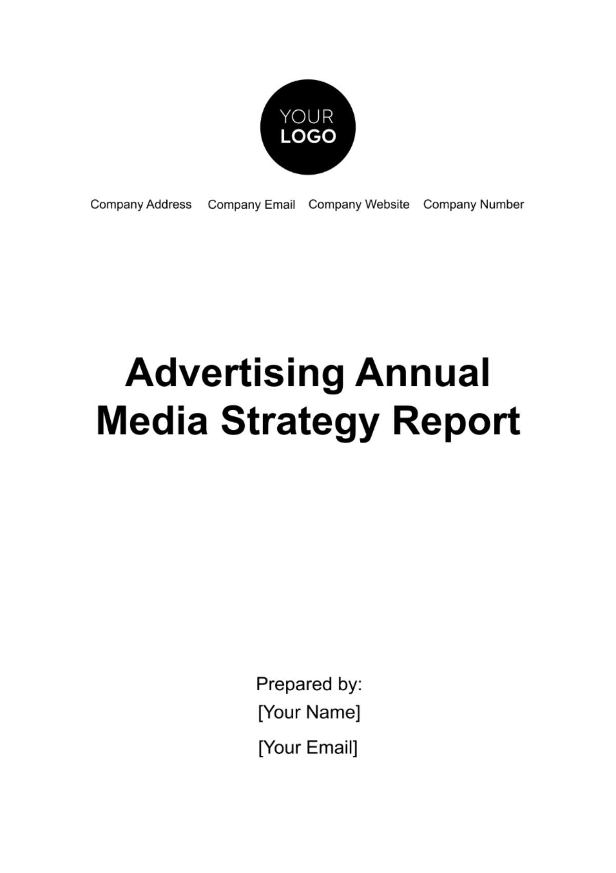 Free Advertising Annual Media Strategy Report Template