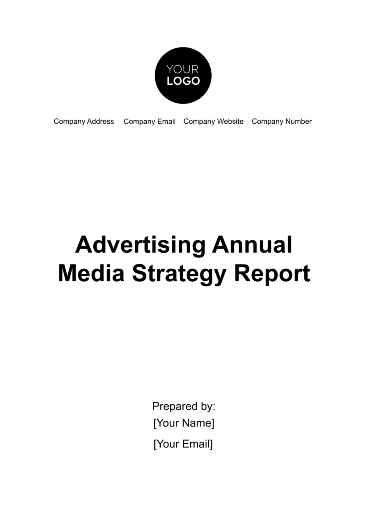 Advertising Annual Media Strategy Report Template - Edit Online & Download