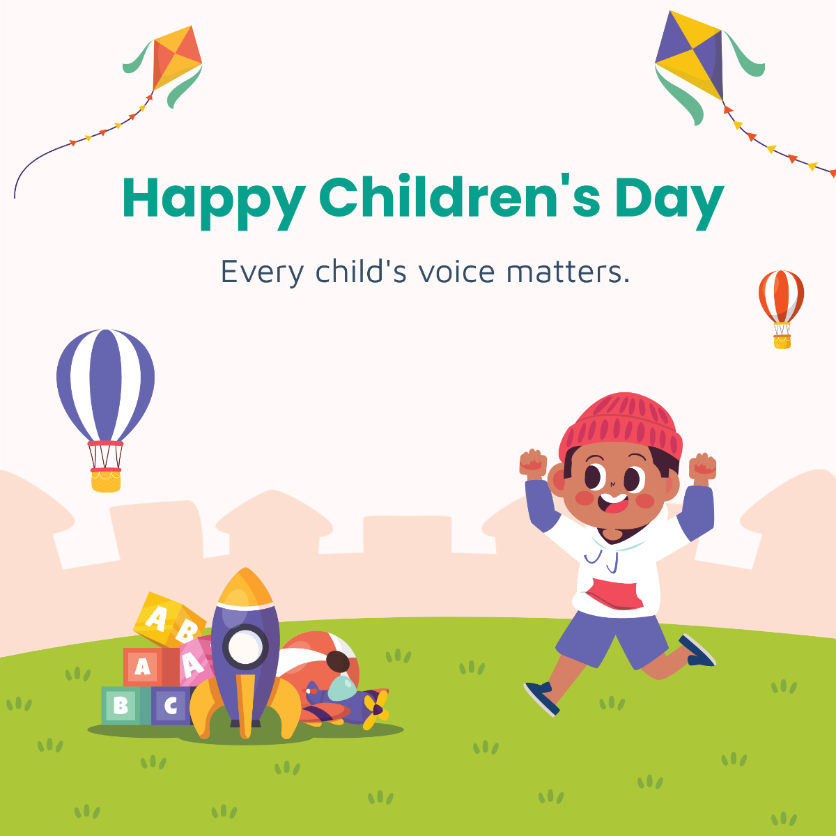 Free Children's Day Facebook Post Template