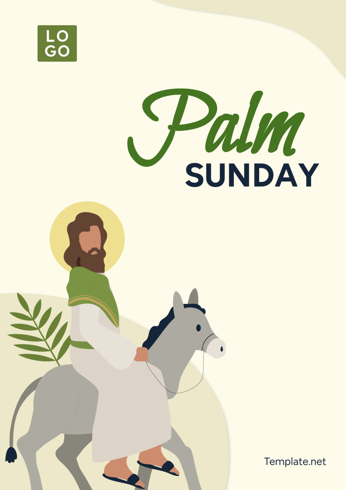 Free Palm Sunday Cover Page Template