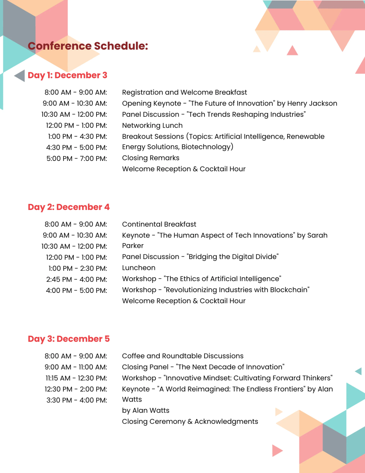 Free Program Book Template to Edit Online