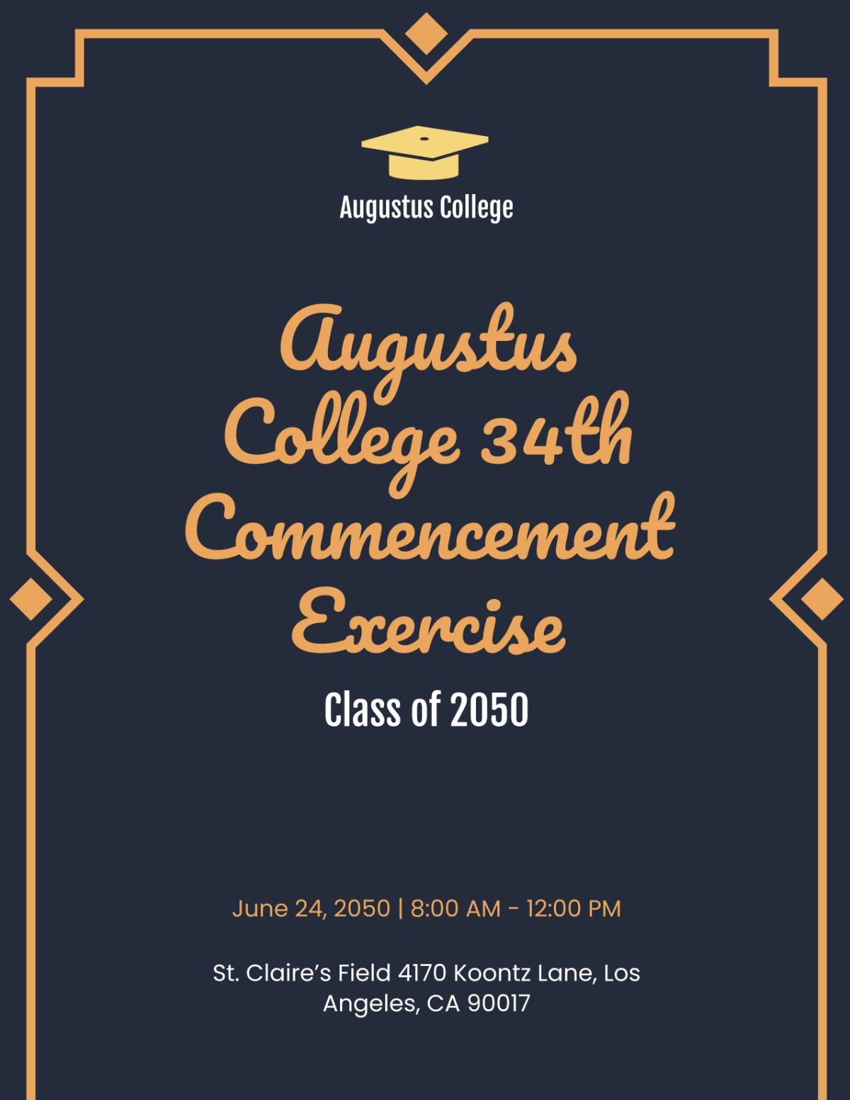 Free Graduation Event Program Template