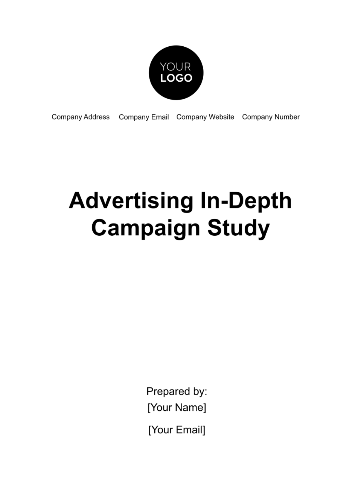 Advertising In-Depth Campaign Study Template