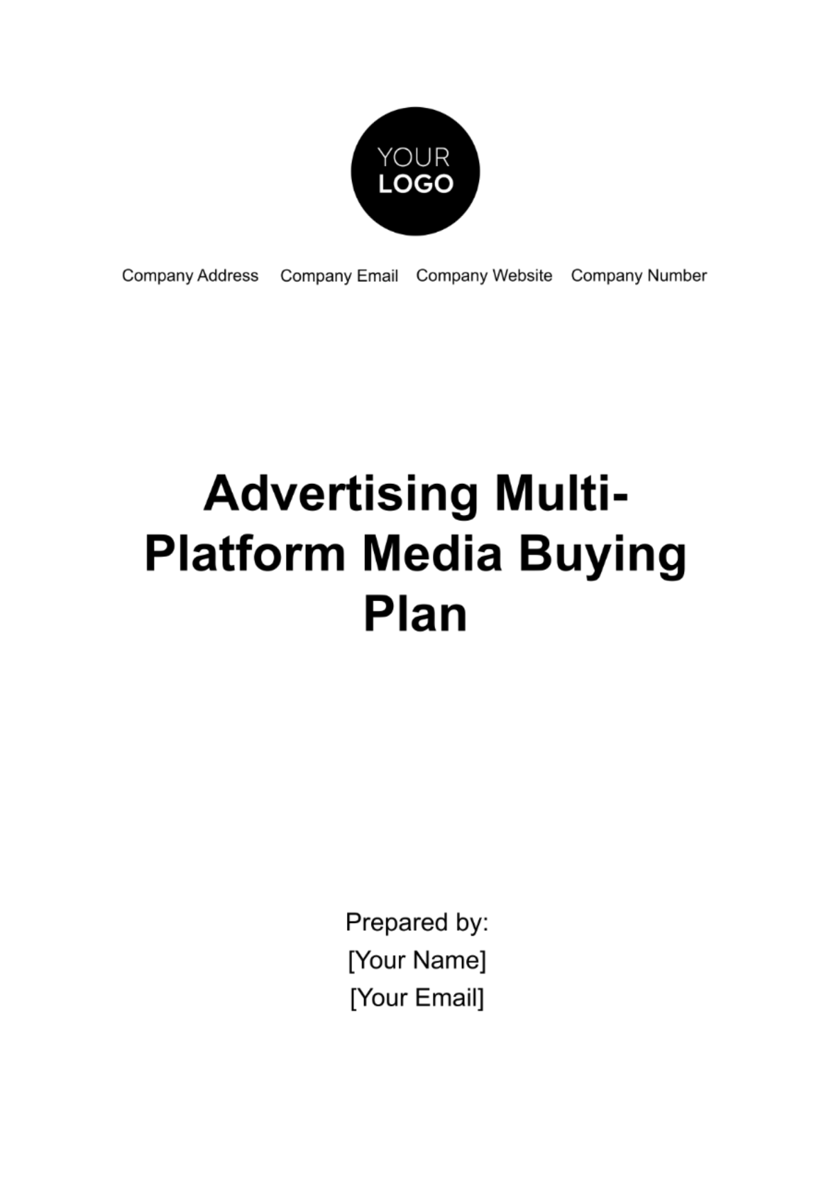 Free Advertising Multi-Platform Media Buying Plan Template