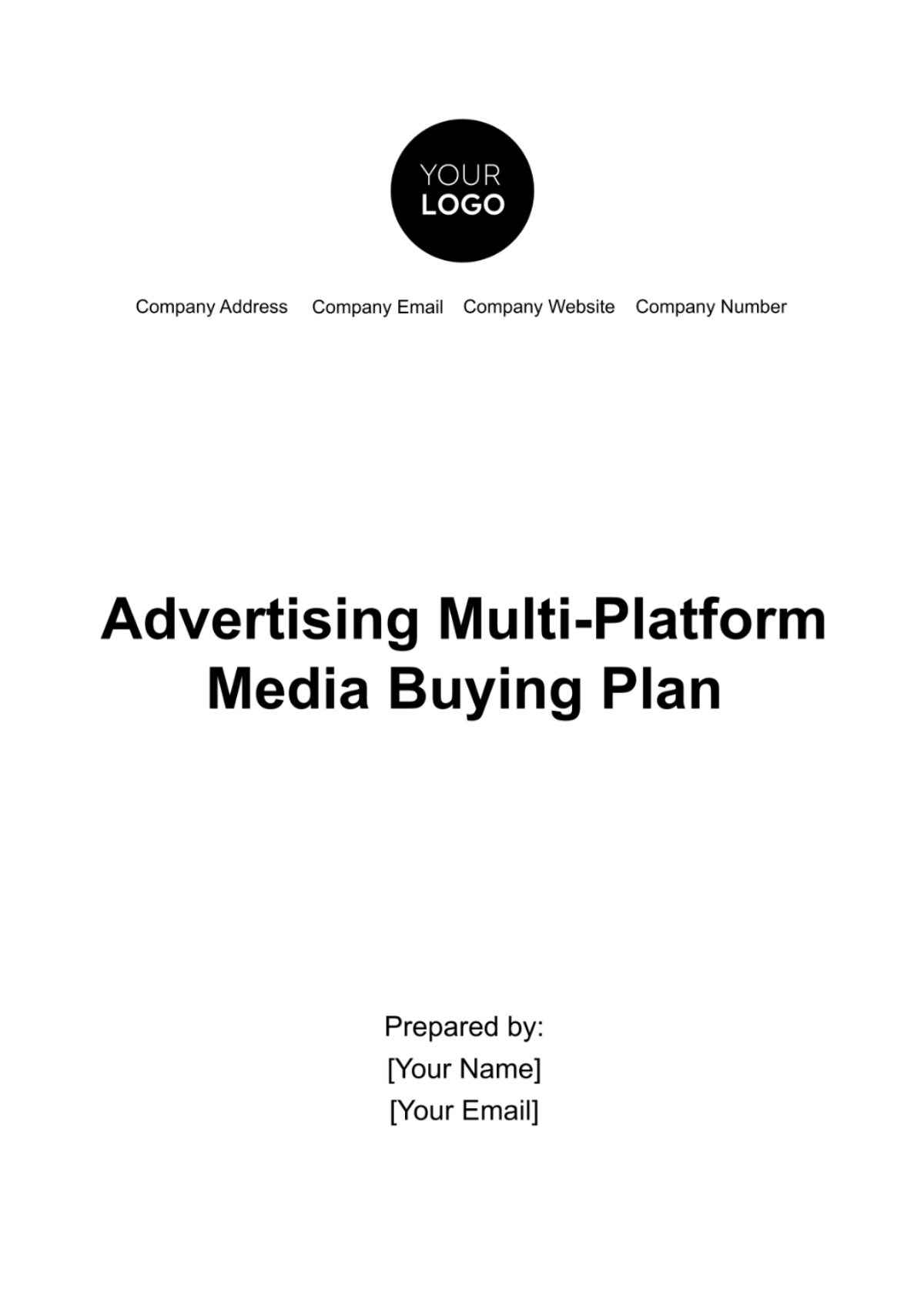 Advertising Multi-Platform Media Buying Plan Template - Edit Online & Download