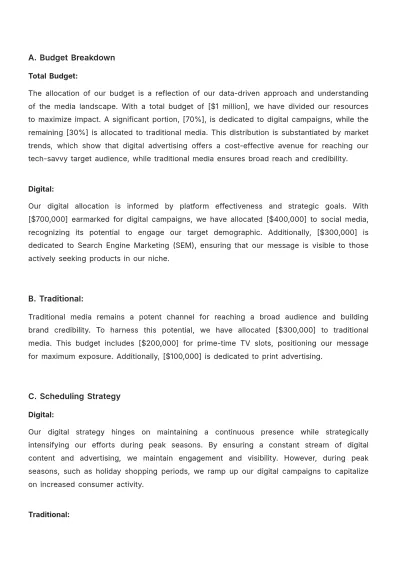 Free Advertising Multi-Platform Media Buying Plan Template to Edit Online