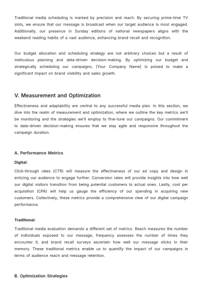 Free Advertising Multi-Platform Media Buying Plan Template to Edit Online
