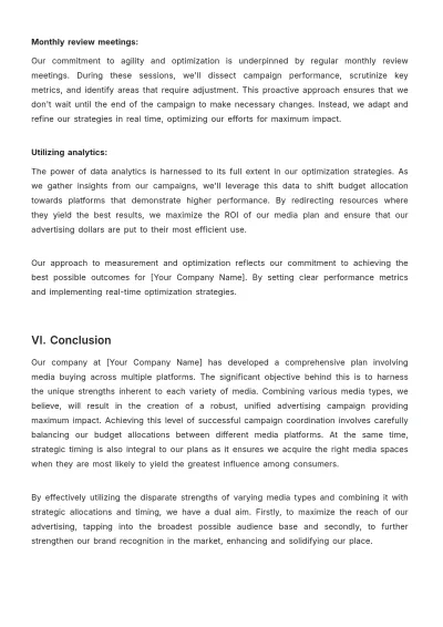 Free Advertising Multi-Platform Media Buying Plan Template to Edit Online