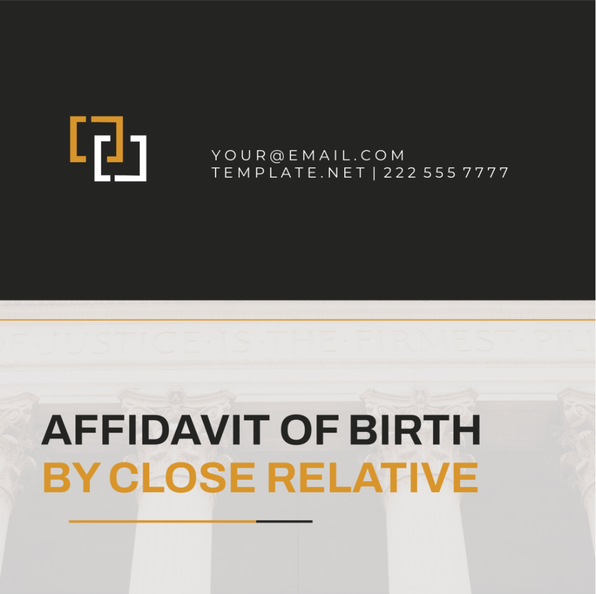 Affidavit of Birth by Close Relative Template