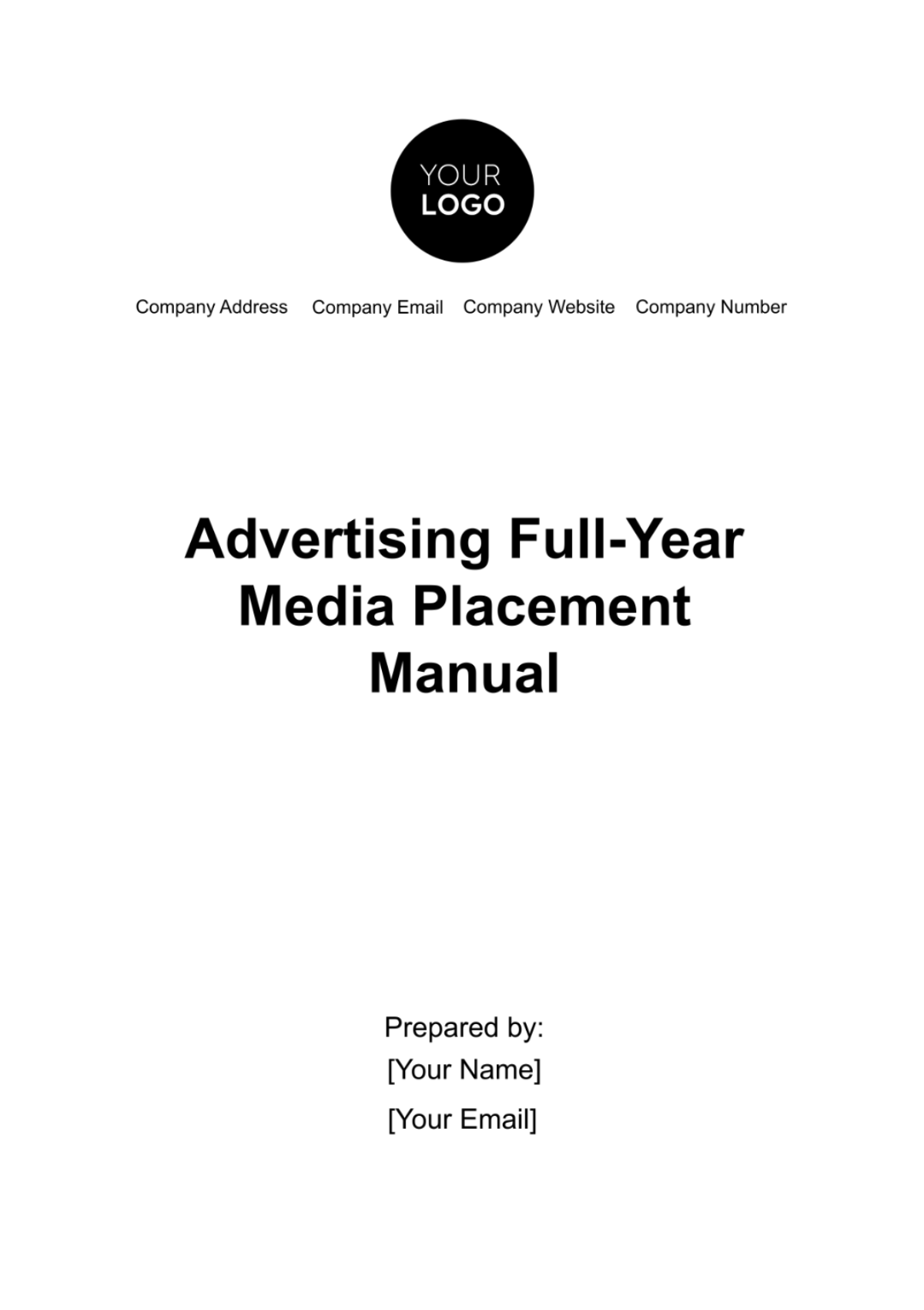 Advertising Full-Year Media Placement Manual Template - Edit Online & Download