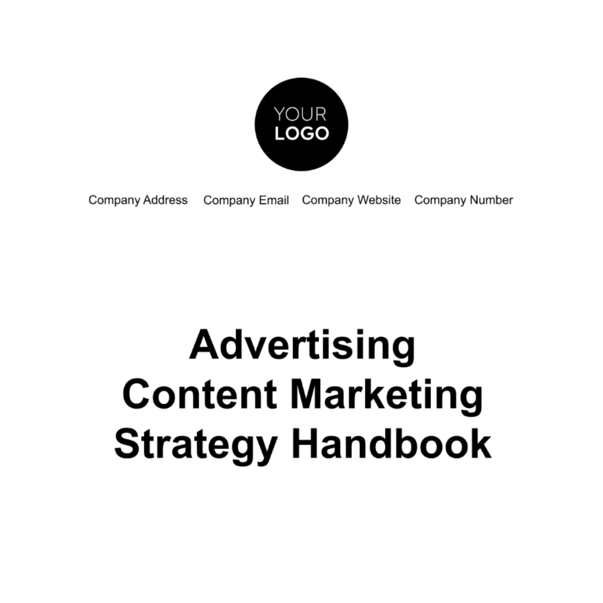 Advertising Content Marketing Strategy Handbook Template