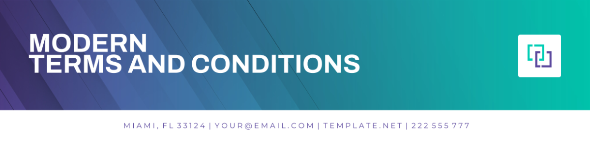 Modern Terms and Conditions Header