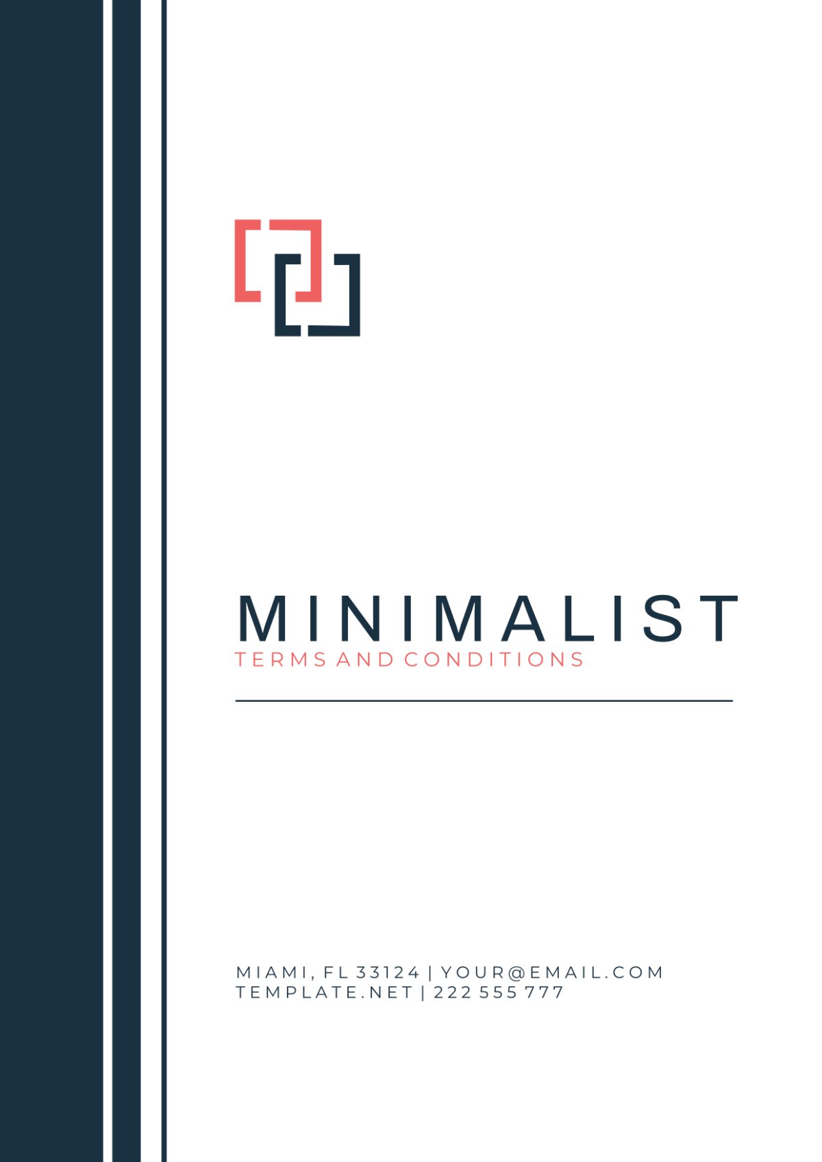 Minimalist Terms and Conditions Cover Page