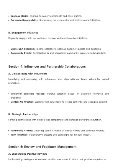 Free Advertising Online Reputation Management Plan Template to Edit Online