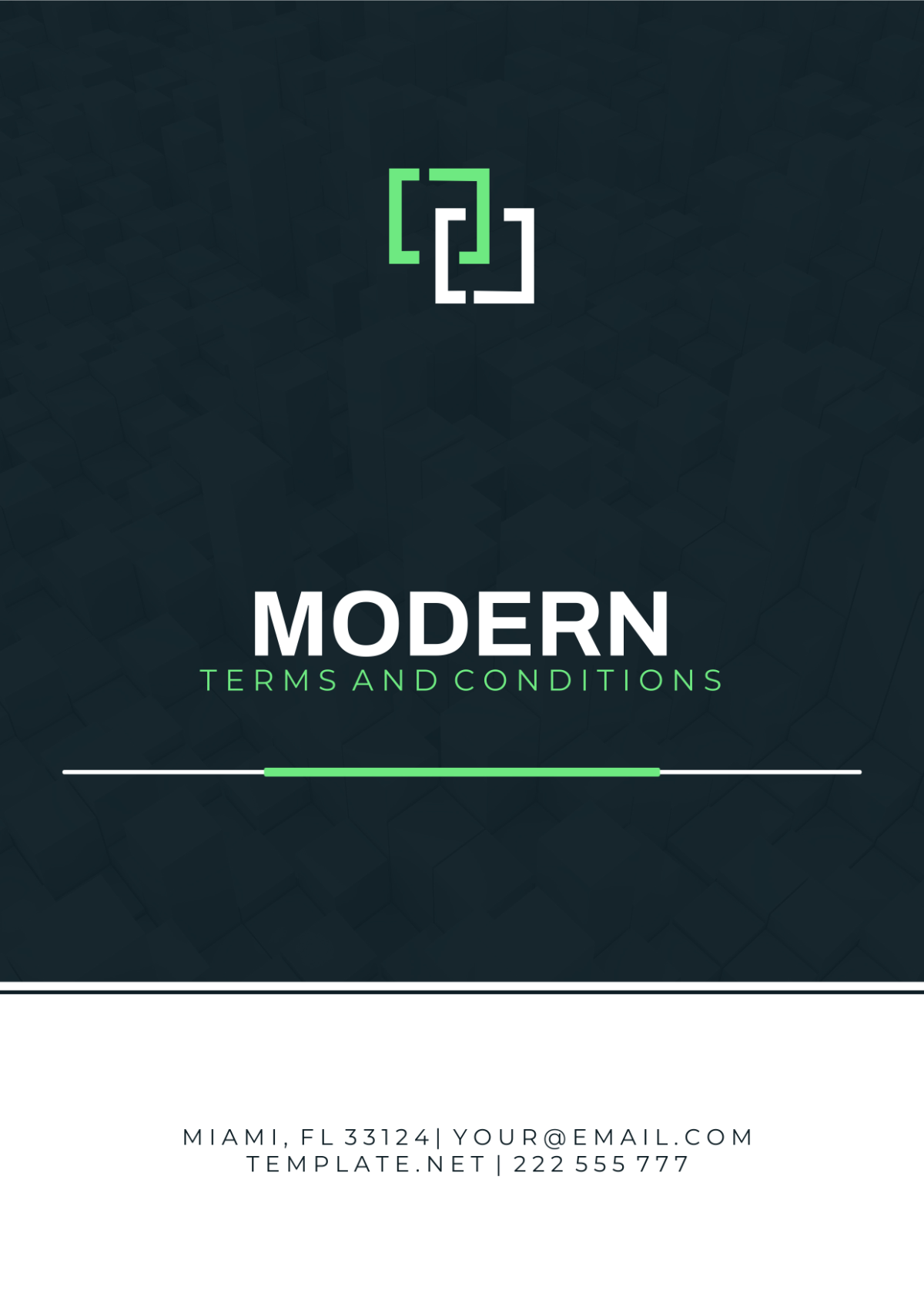 Modern Terms and Conditions Cover Page