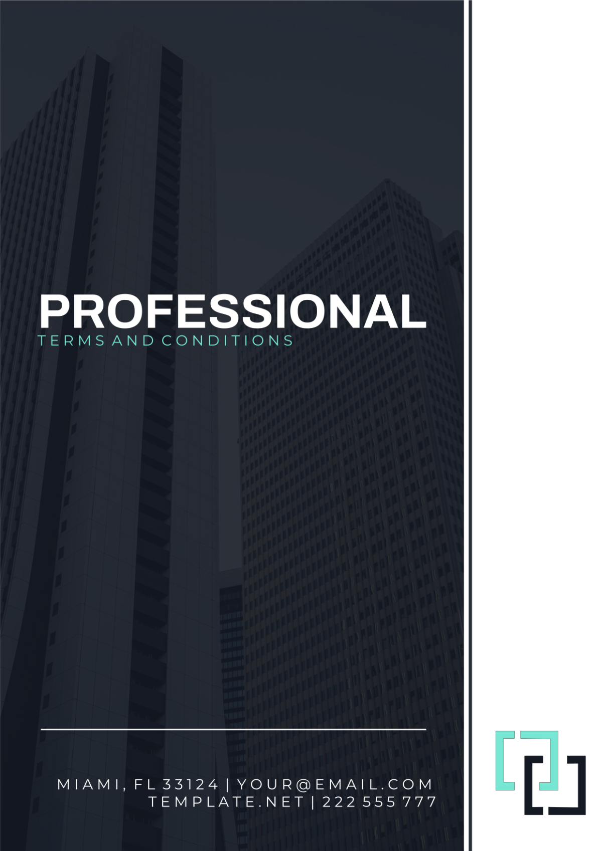 Professional Terms and Conditions Cover Page