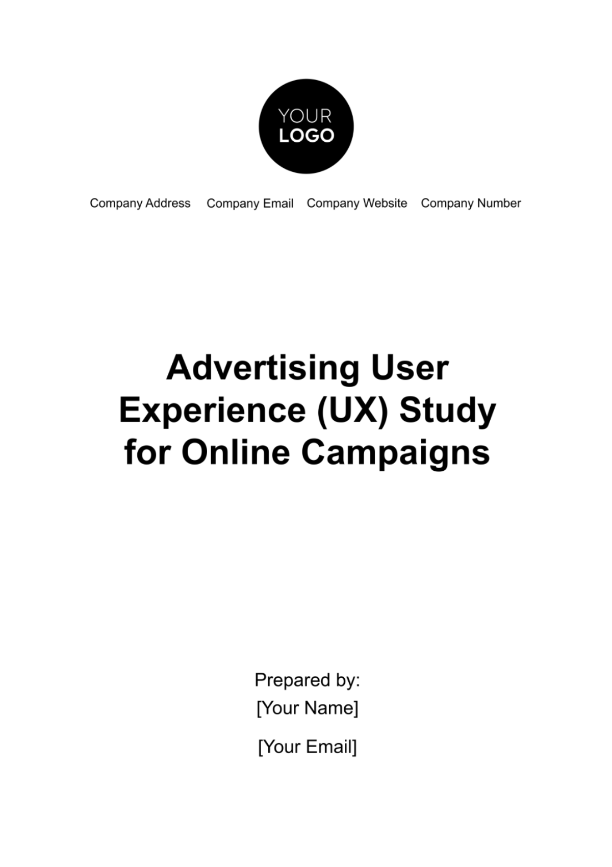 Advertising User Experience (UX) Study for Online Campaigns Template - Edit Online & Download