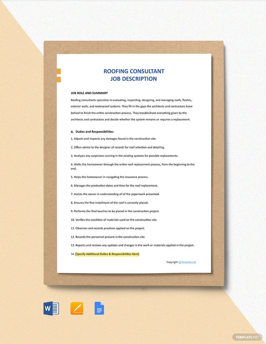 Roofing Templates in Word Templates, Designs, Docs, Free Downloads