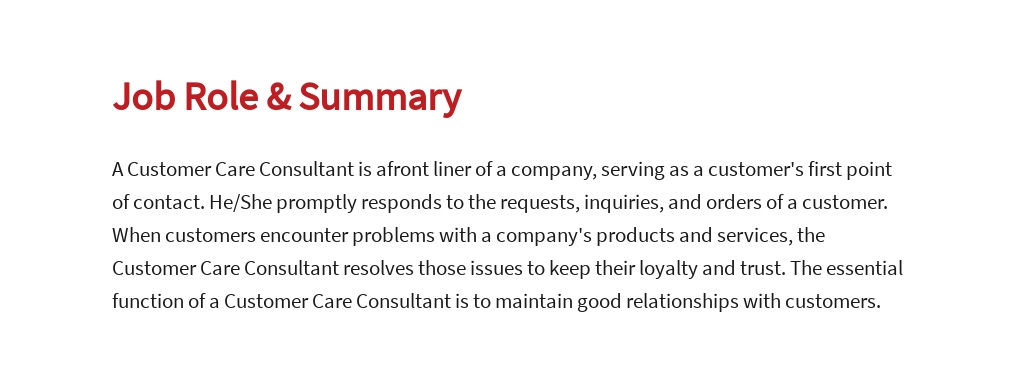 Free Customer Care Consultant Job Ad and Description Template 2.jpe