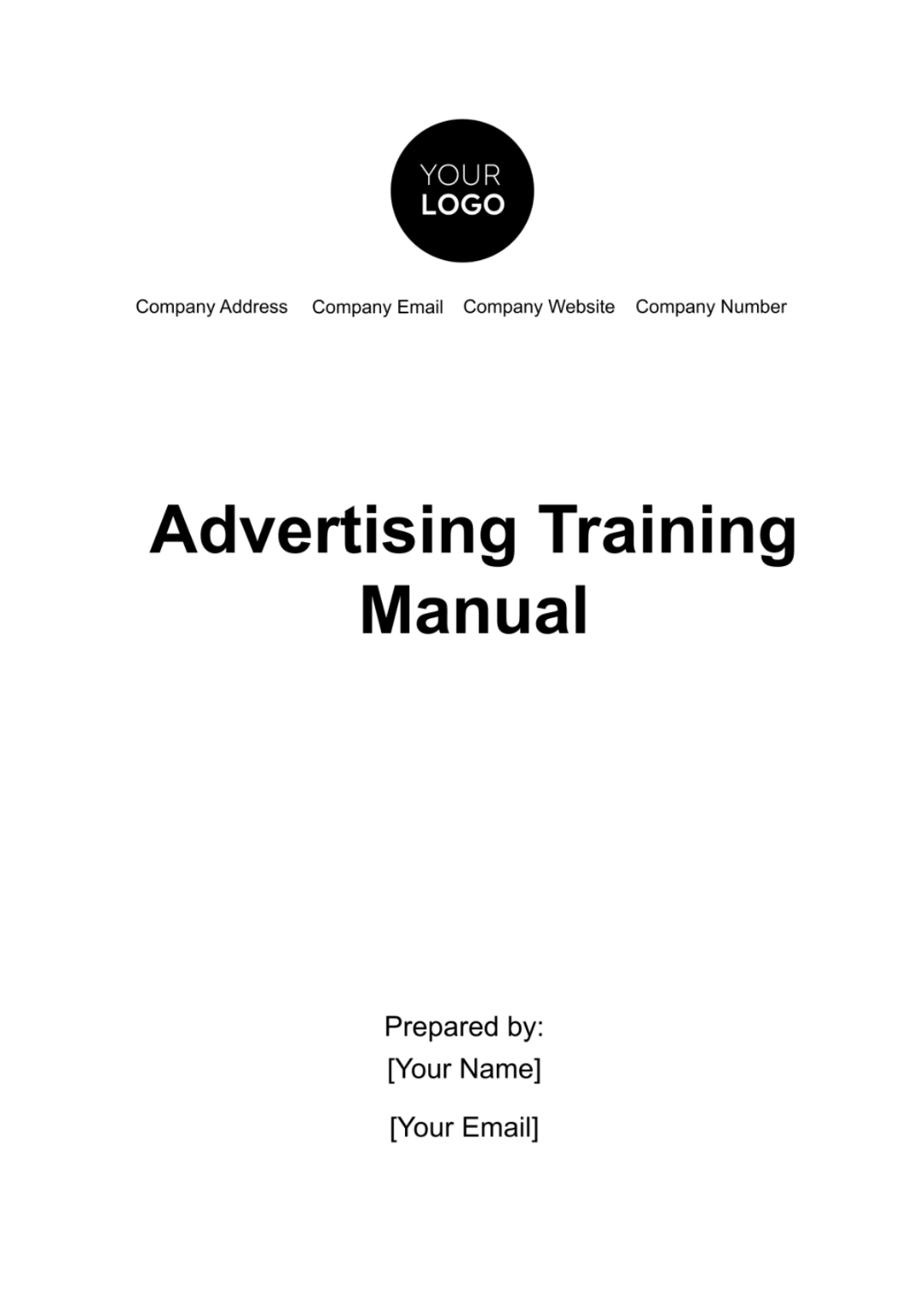 Free Advertising Training Manual Template