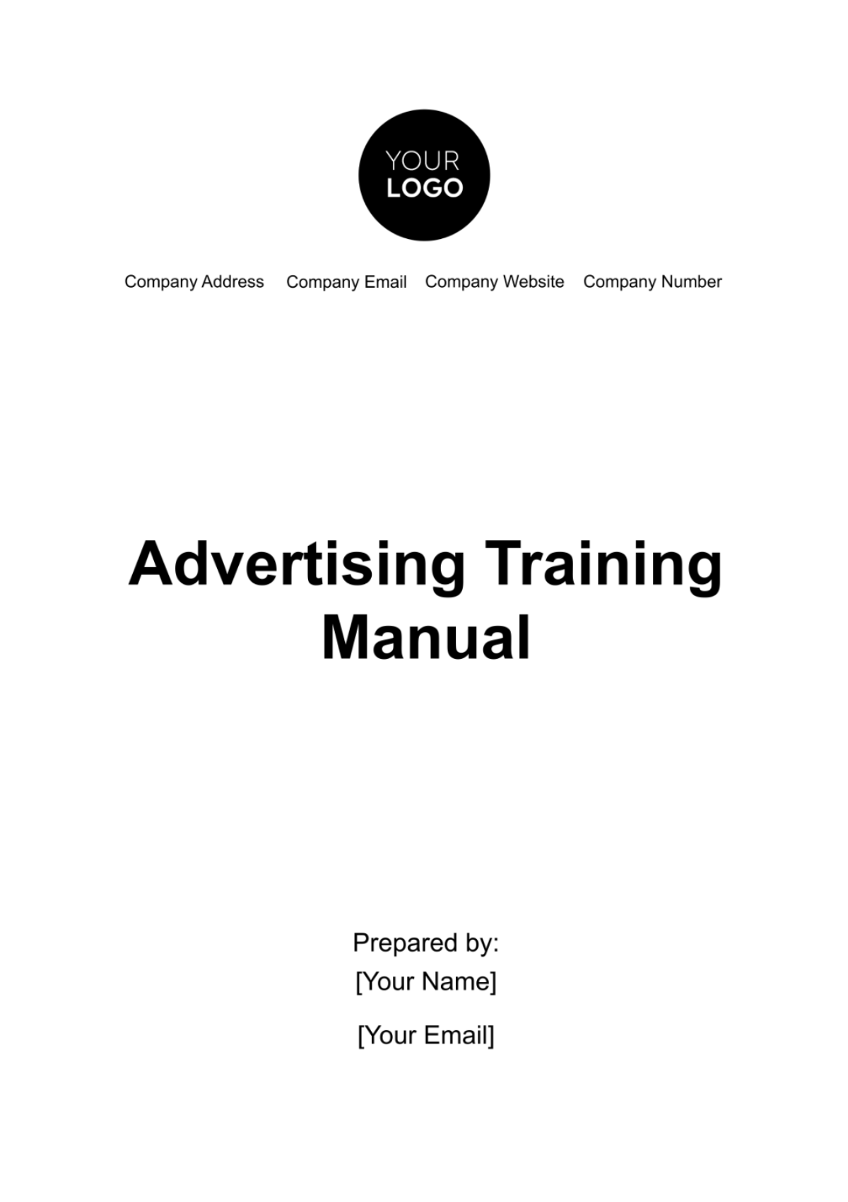 Advertising Training Manual Template - Edit Online & Download