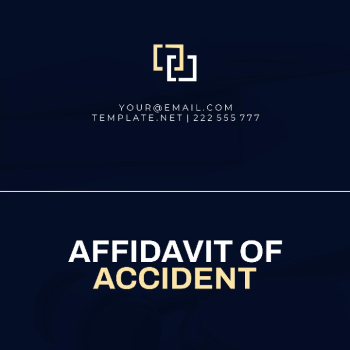 Affidavit of Accident Template