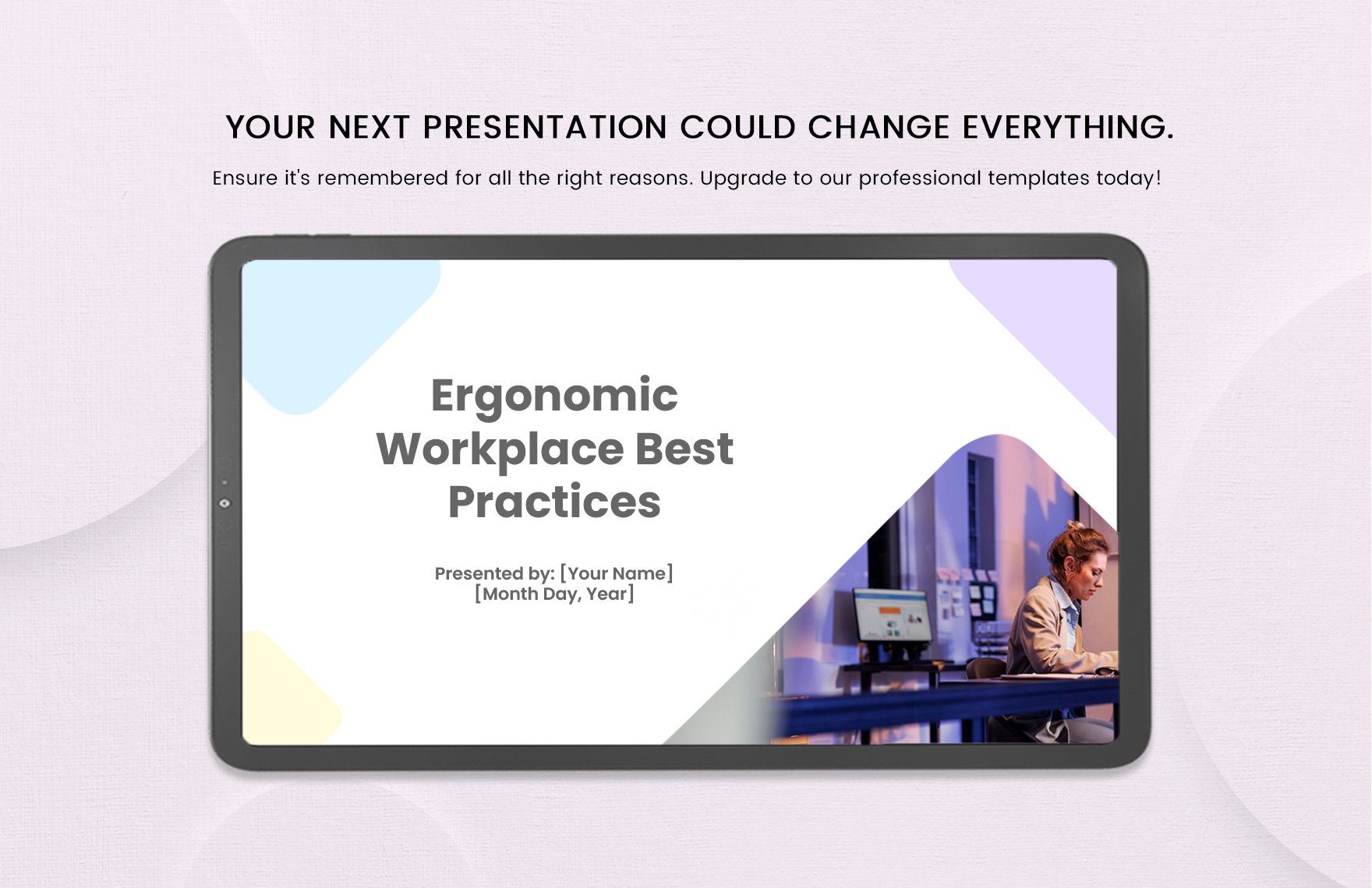 Ergonomic Workplace Best Practices Presentation Template