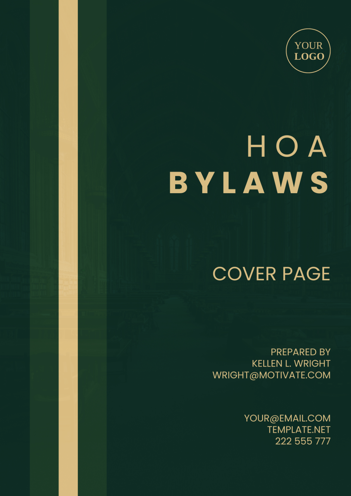 HOA Bylaws Cover Page