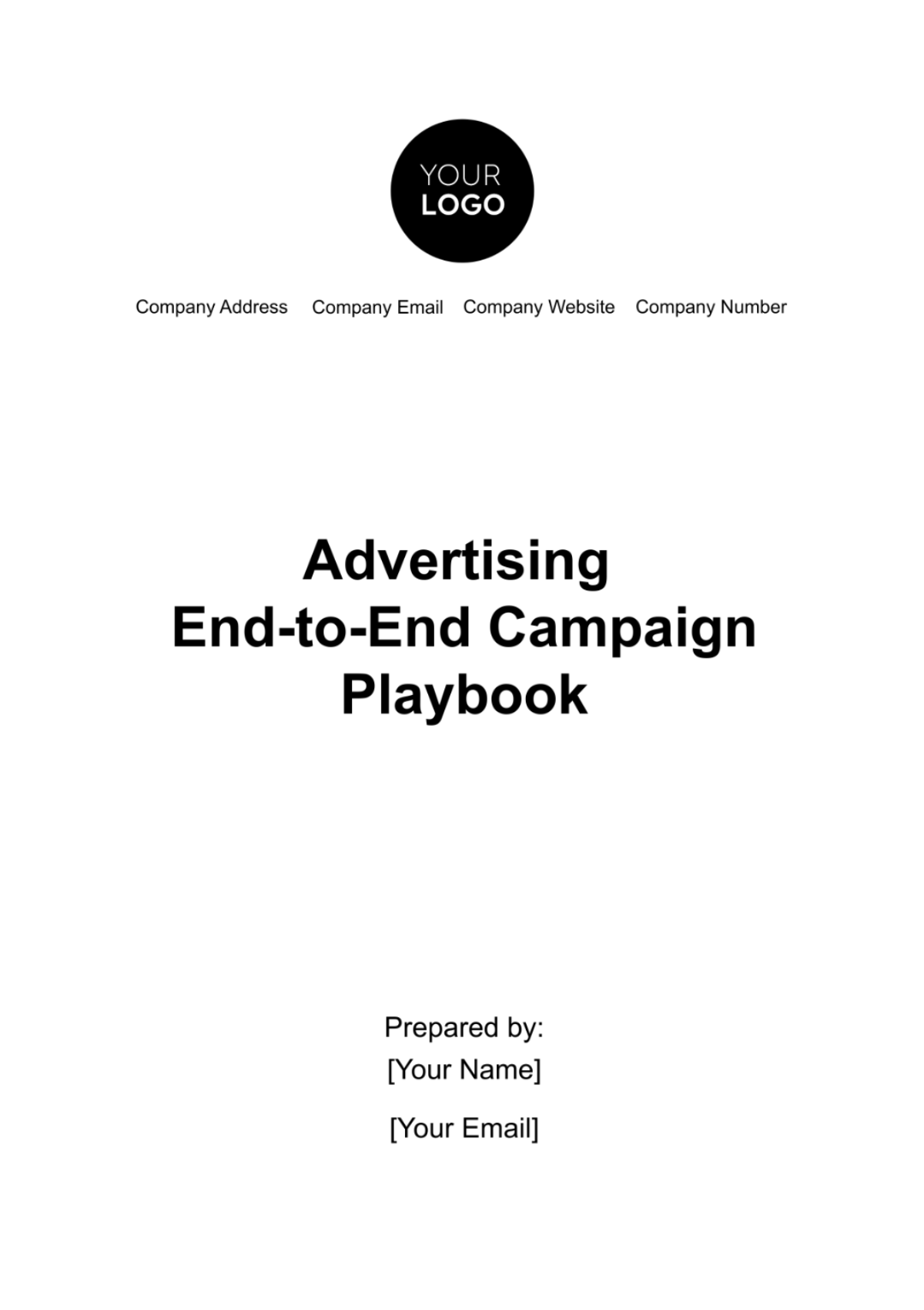 Free Advertising End-to-End Campaign Playbook Template