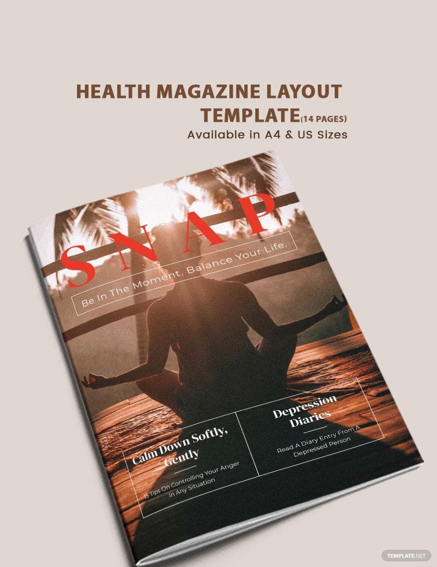 Health Magazine Layout Template