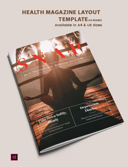 health magazine layout