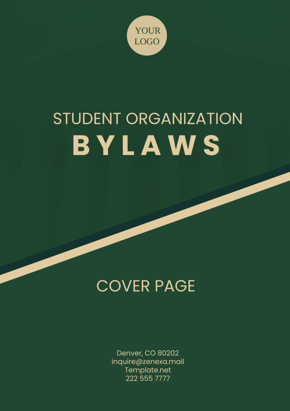 Student Organization Bylaws Cover Page Template - Edit Online & Download