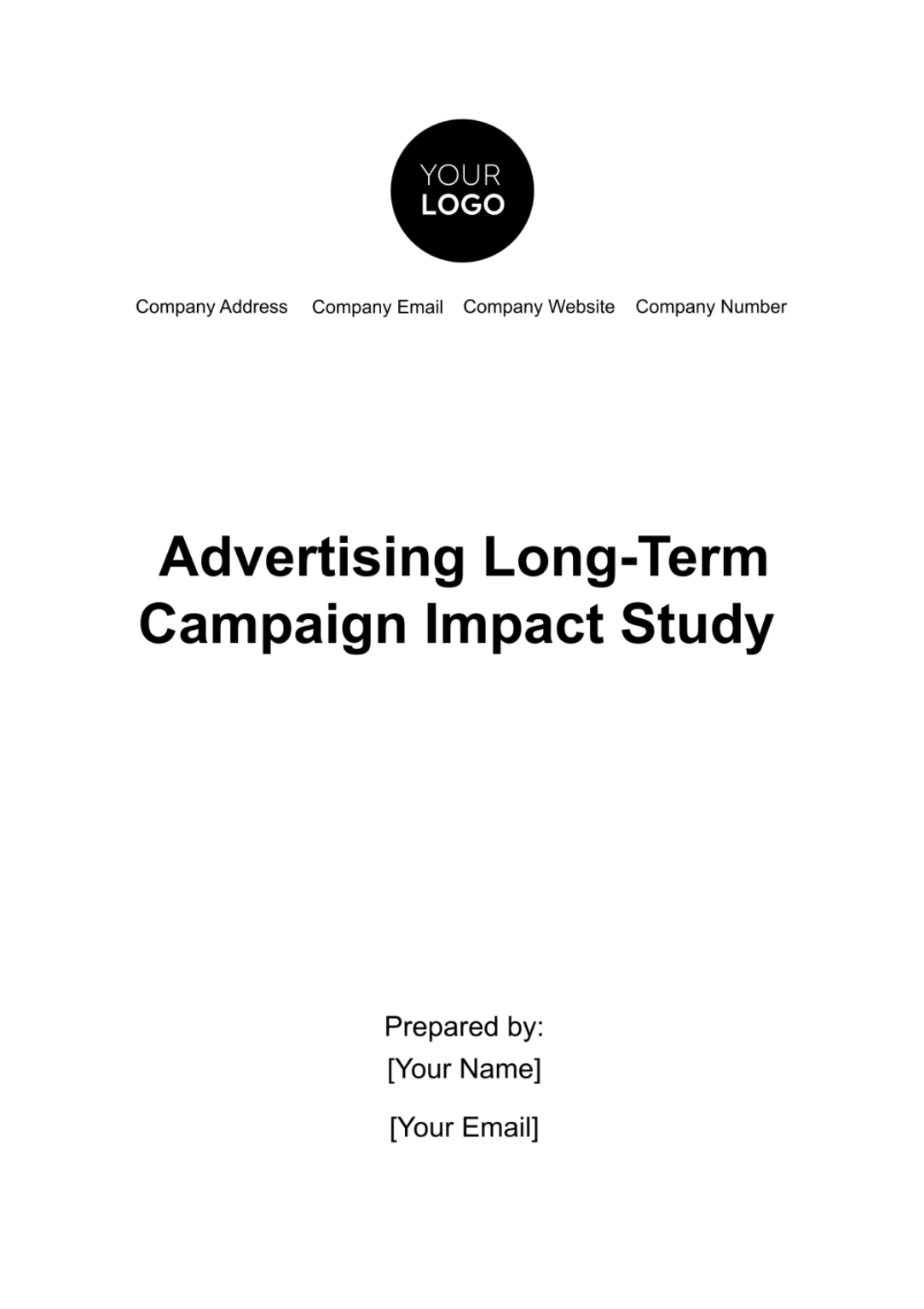 Free Advertising Long-Term Campaign Impact Study Template