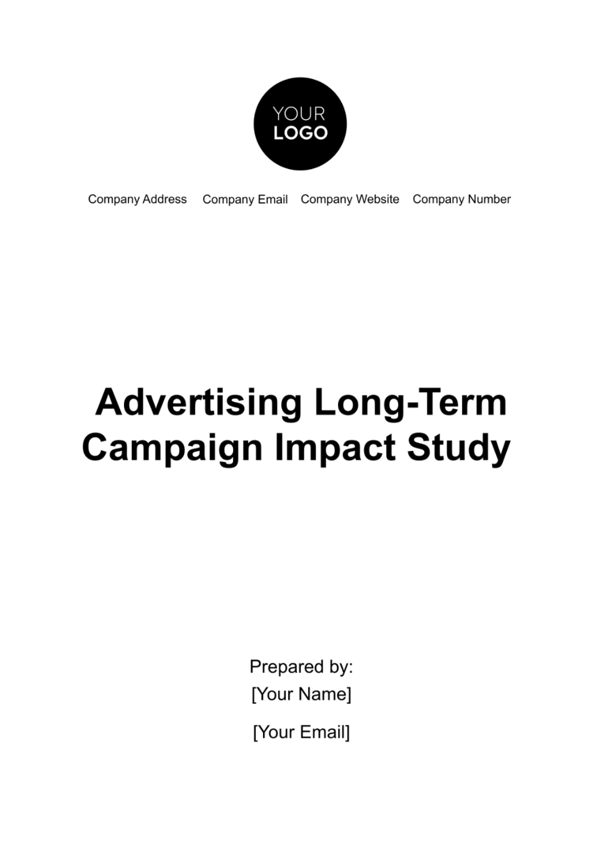 Advertising Long-Term Campaign Impact Study Template - Edit Online & Download