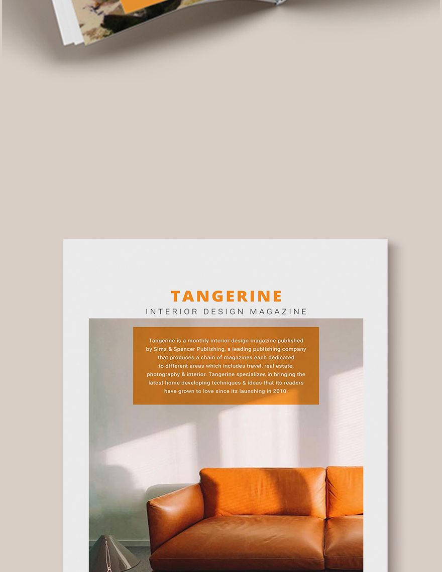 Home and Design Magazine Template