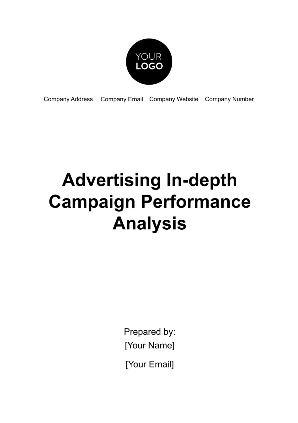 Advertising In-depth Campaign Performance Analysis Template - Edit Online & Download