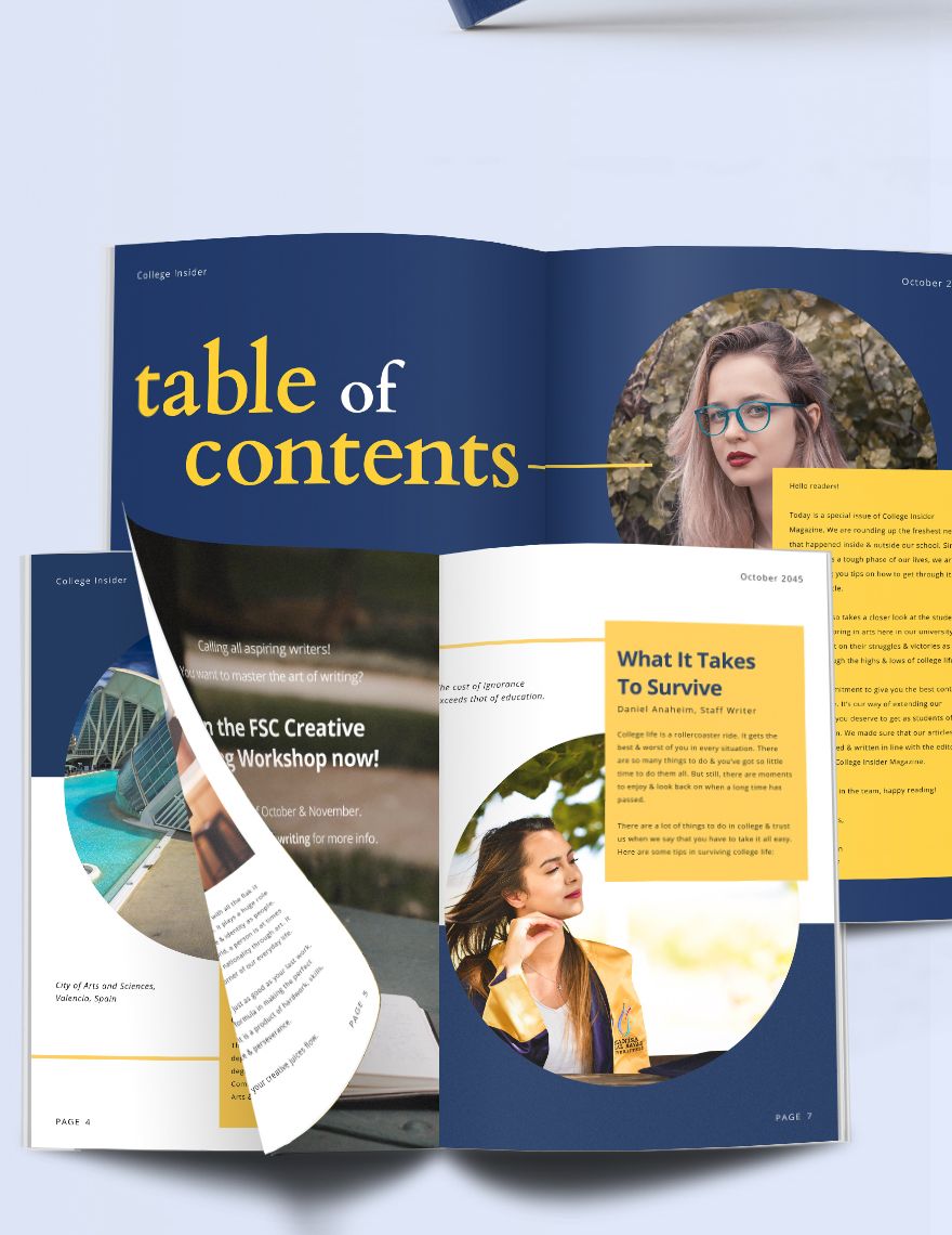 Layout College Magazine Template