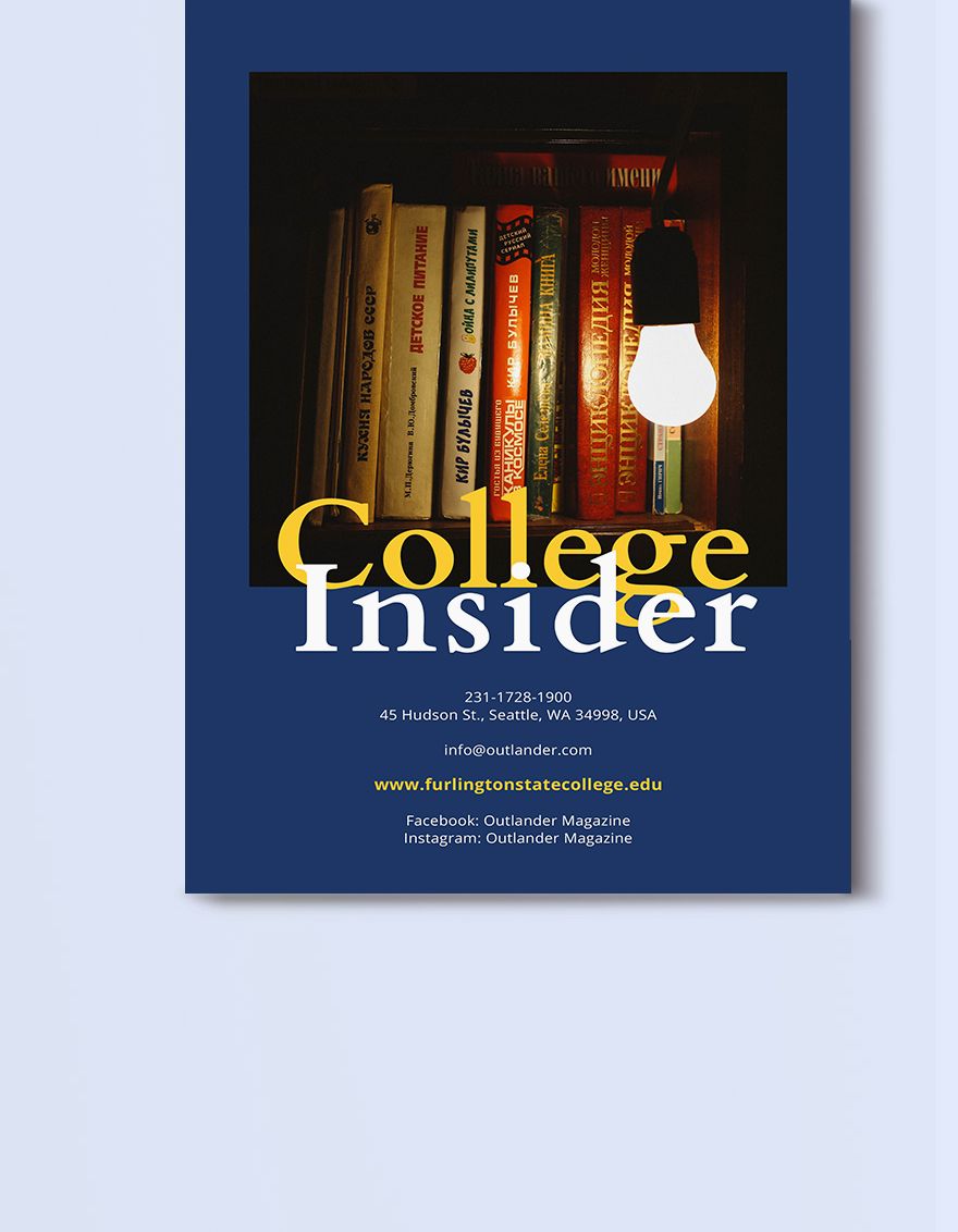 Layout College Magazine Template