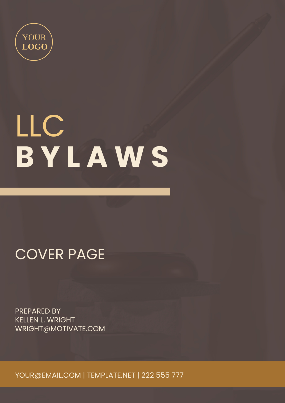 LLC Bylaws Cover Page